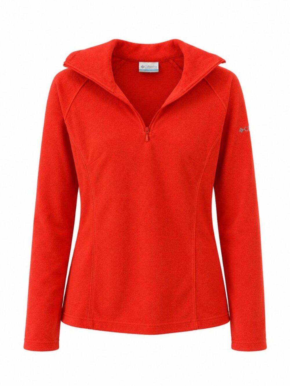 Columbia Coral Pink Fleece Quarter Zip Hoodie Size Small